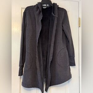 Athleta‎ Charcoal Hoodie Cardigan